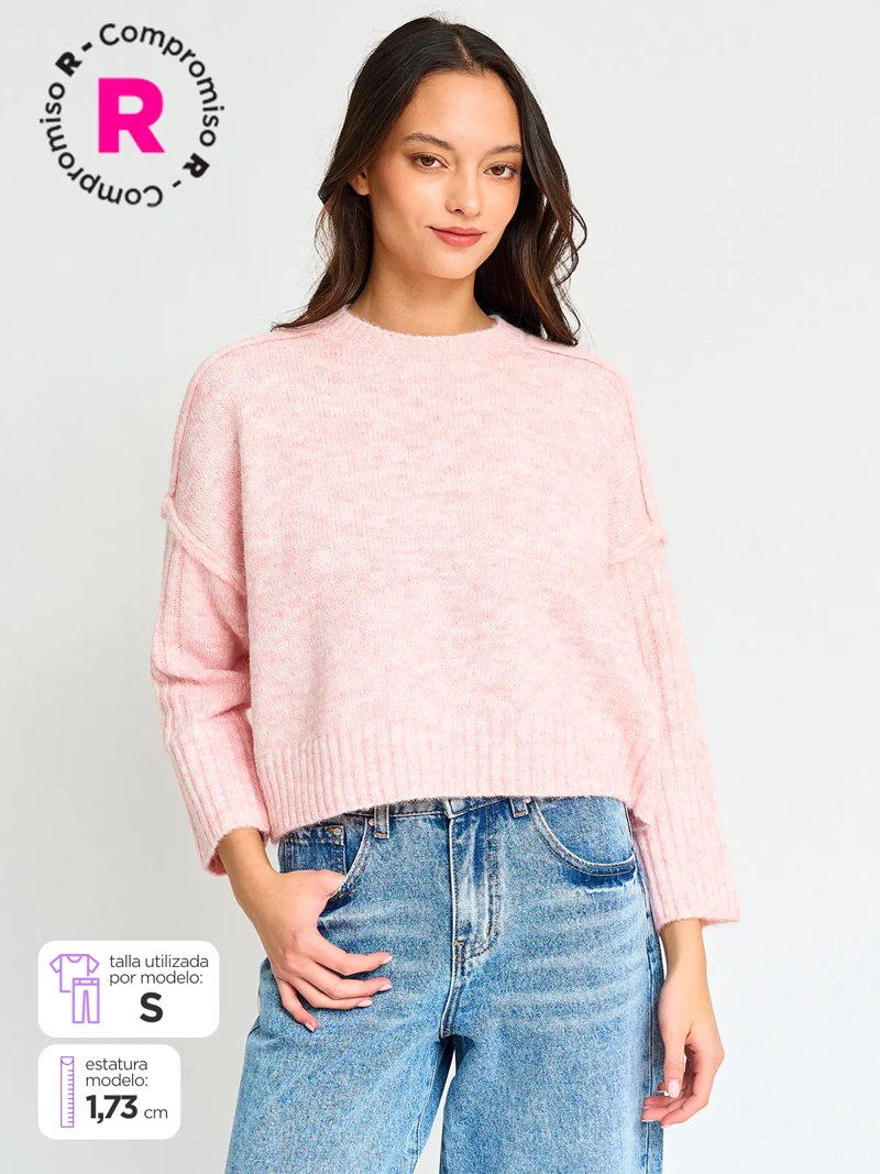 SWEATER MANGA LARGA MUJER INDEX SUAVE