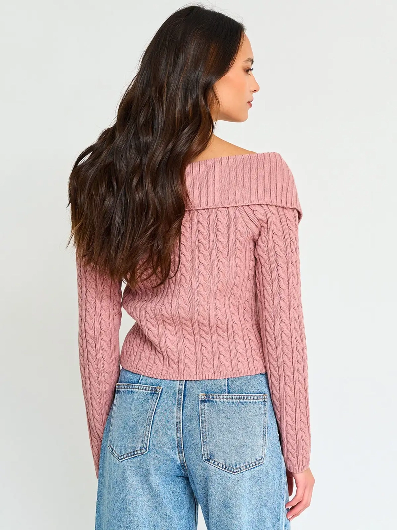 SWEATER MANGA LARGA MUJER INDEX TRENZADO - 3