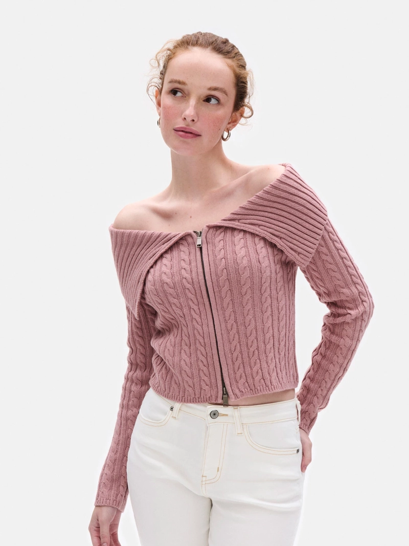 SWEATER MANGA LARGA MUJER INDEX TRENZADO