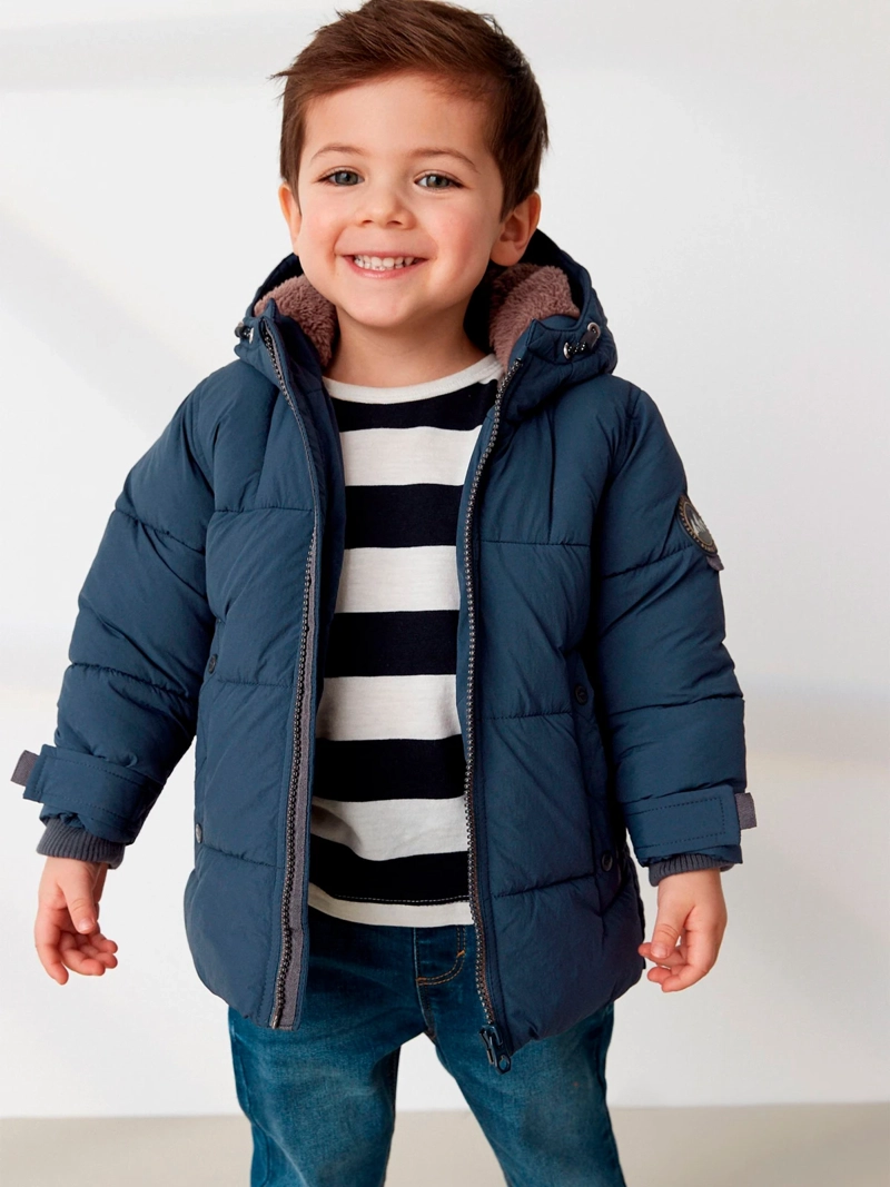 PARKA NIÑO NEXT AZUL MARINO LARGA - 2