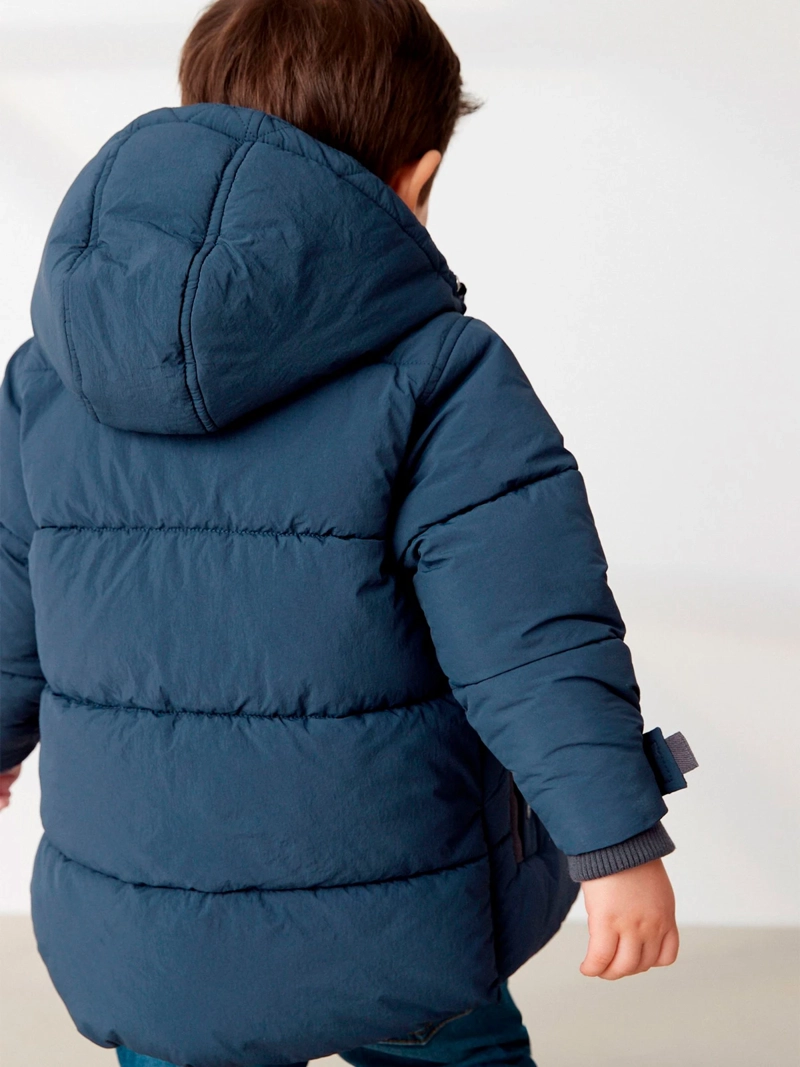 PARKA NIÑO NEXT AZUL MARINO LARGA - 3