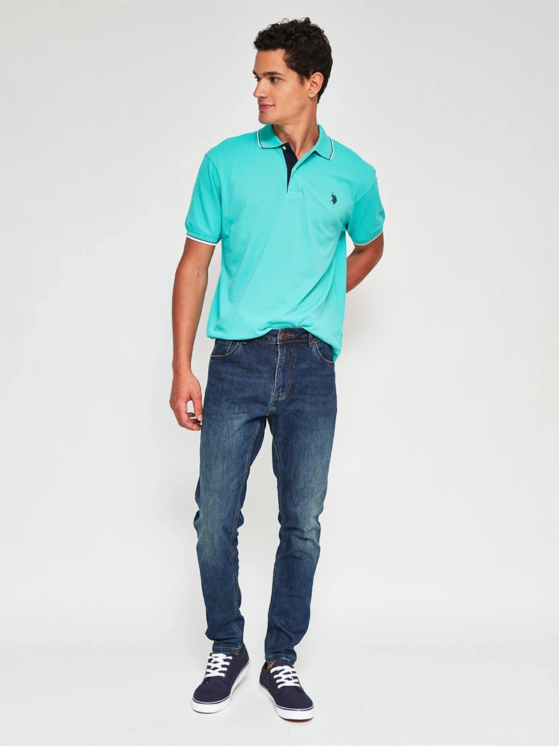 POLERA HOMBRE US POLO ASSN ALGODÓN MANGA CORTA - 4