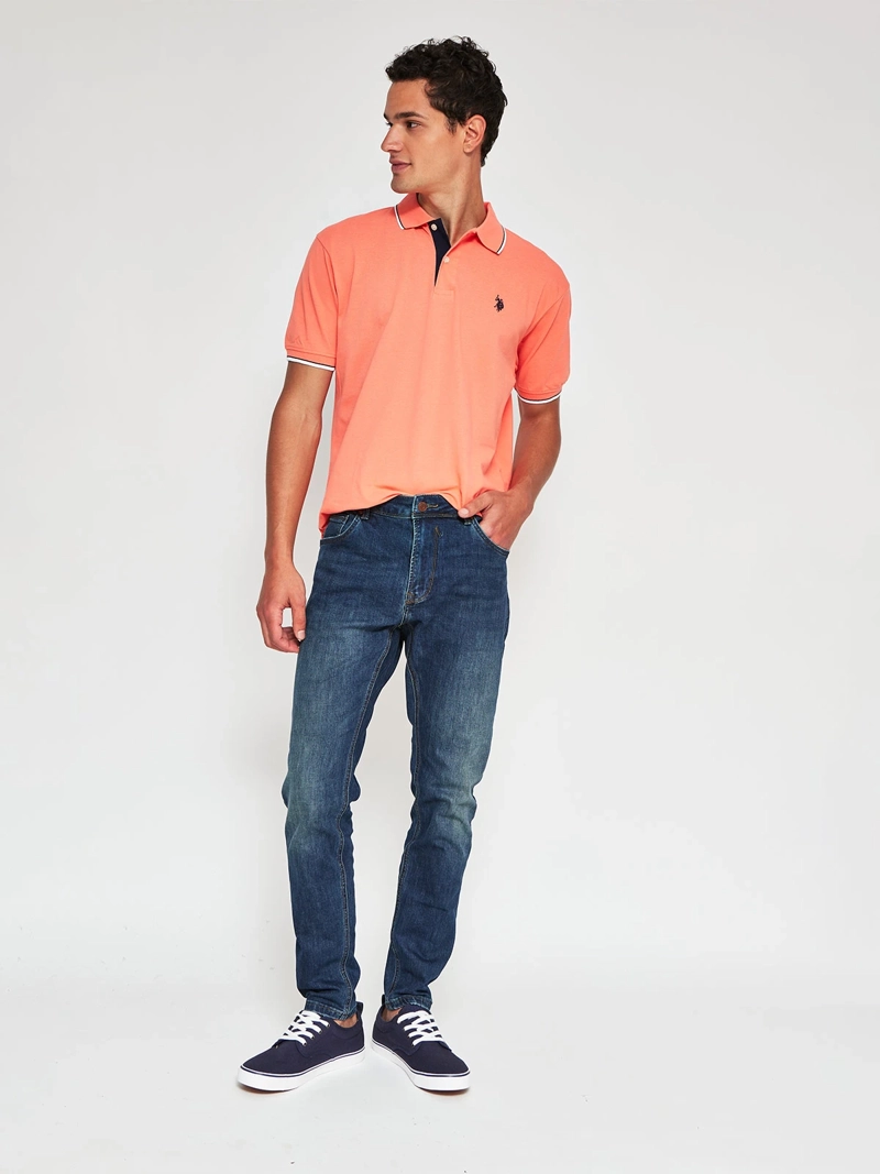 POLERA HOMBRE US POLO ASSN ALGODÓN MANGA CORTA - 4