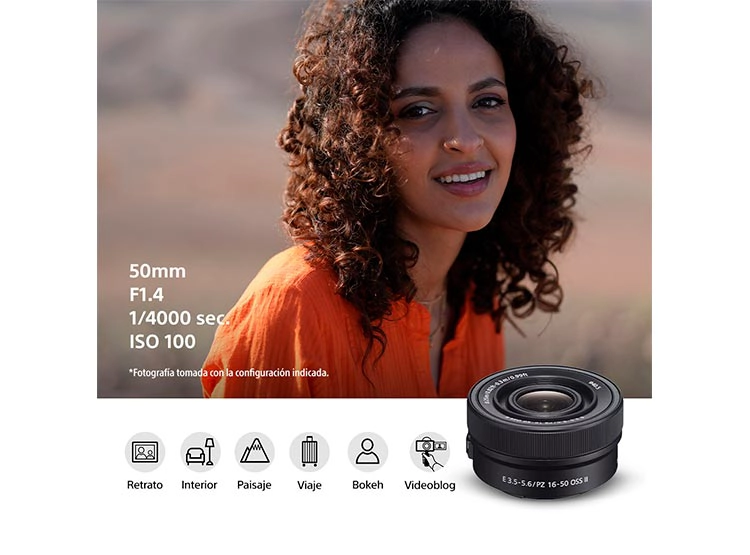 CÁMARA MIRRORLESS SONY ZV-E10 II PARA BLOGS 4K UHD 27MP + LENTE SELP16502 - 12