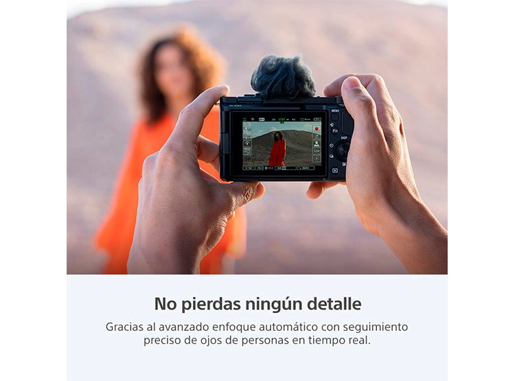 CÁMARA MIRRORLESS SONY ZV-E10 II PARA BLOGS 4K UHD 27MP + LENTE SELP16502 - 16