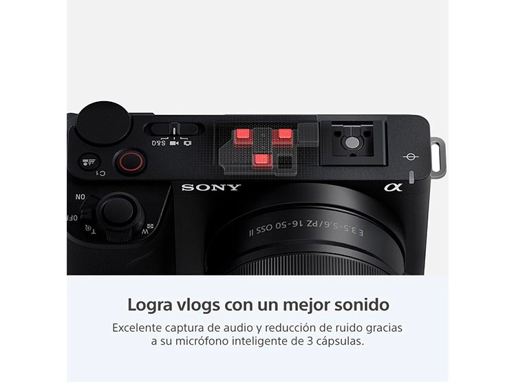 CÁMARA MIRRORLESS SONY ZV-E10 II PARA BLOGS 4K UHD 27MP + LENTE SELP16502 - 3