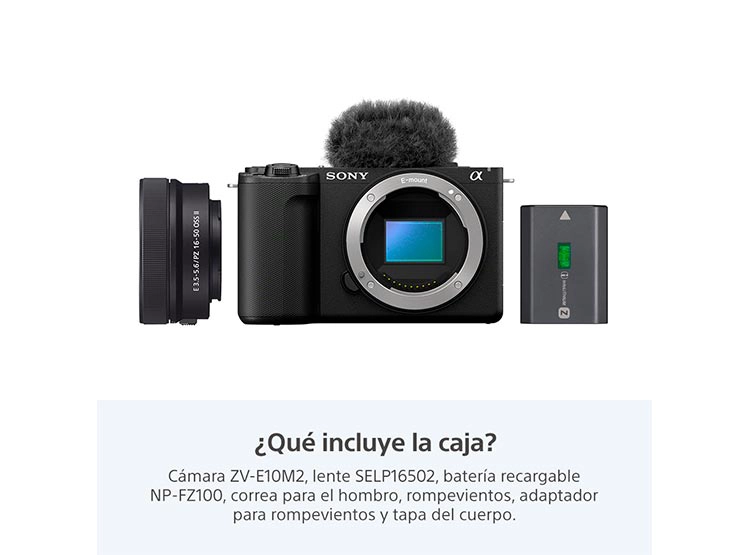 CÁMARA MIRRORLESS SONY ZV-E10 II PARA BLOGS 4K UHD 27MP + LENTE SELP16502 - 10