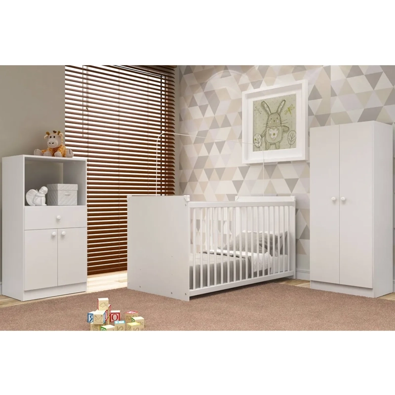 CUNA KIDSCOOL BLANCO TOP BABY + CÓMODA + CLOSET - 2