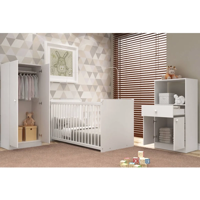 CUNA KIDSCOOL BLANCO TOP BABY + CÓMODA + CLOSET - 3