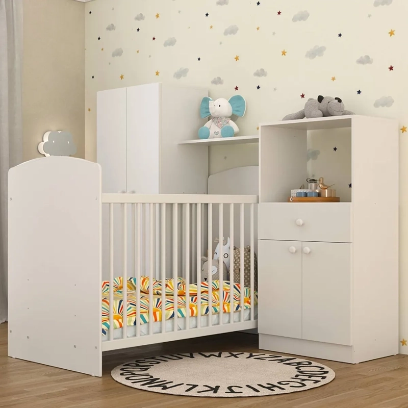 CUNA KIDSCOOL BLANCO TOP BABY + CÓMODA + CLOSET - 4