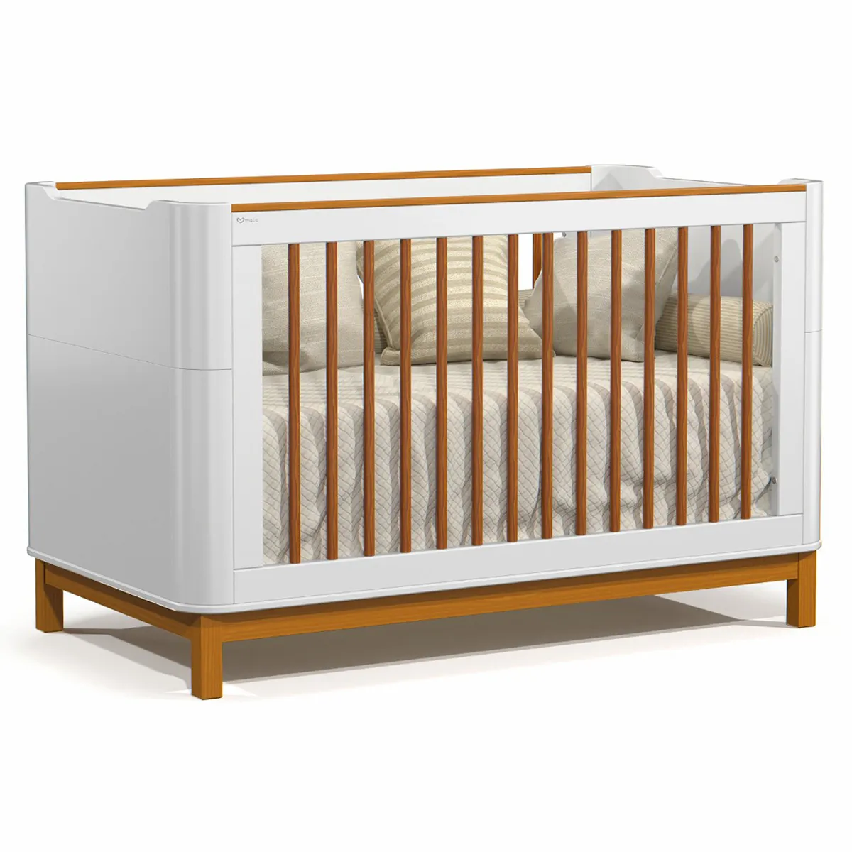 CUNA KIDSCOOL 61792 BLANCO 3 FUNCIONES FLOW BLANCA ECO WOOD - 1