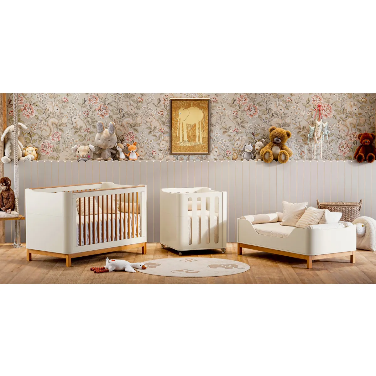 CUNA KIDSCOOL 61792 BLANCO 3 FUNCIONES FLOW BLANCA ECO WOOD - 2