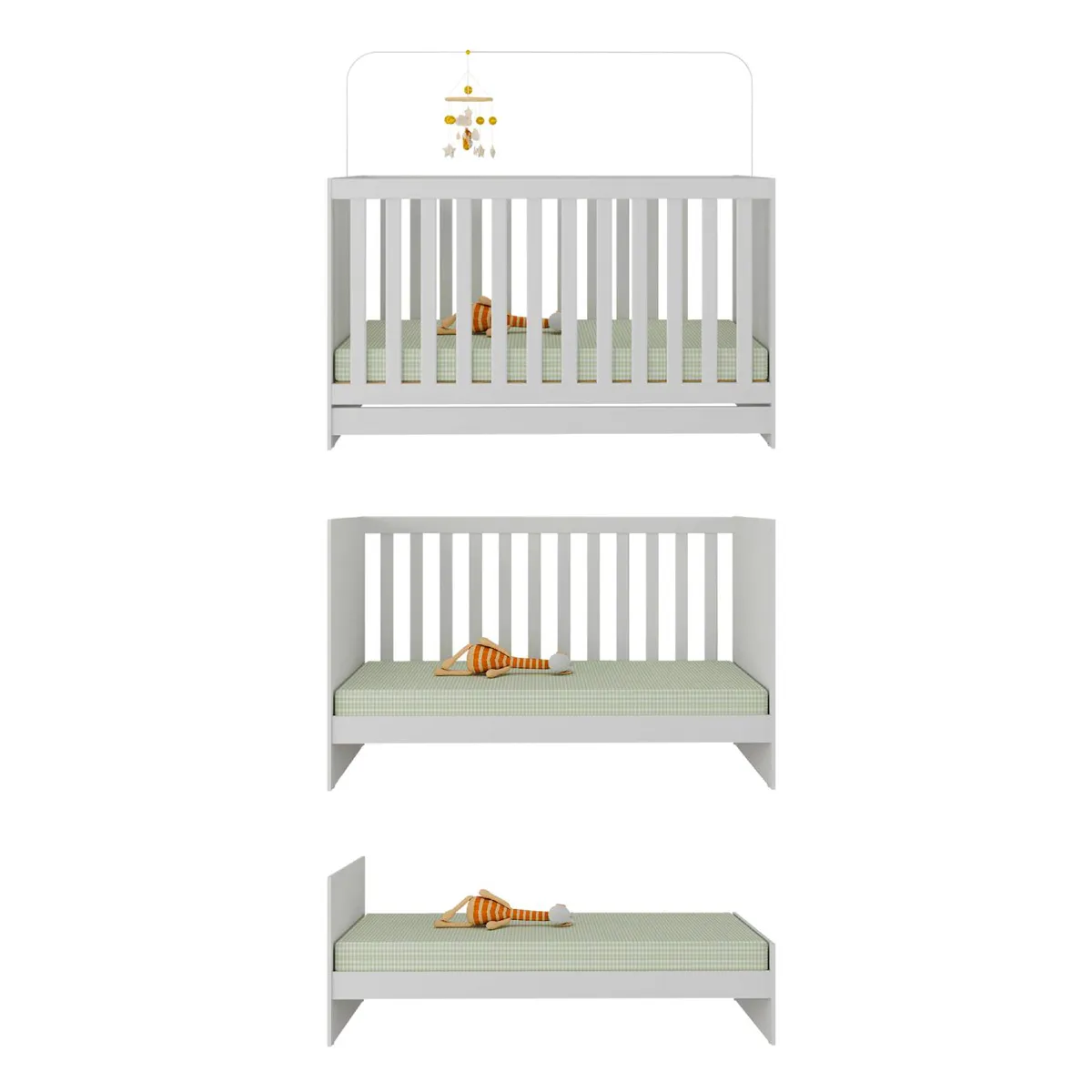 CUNA KIDSCOOL MP0527R.0001 BLANCO NEW 3 FUNCIONES - 3