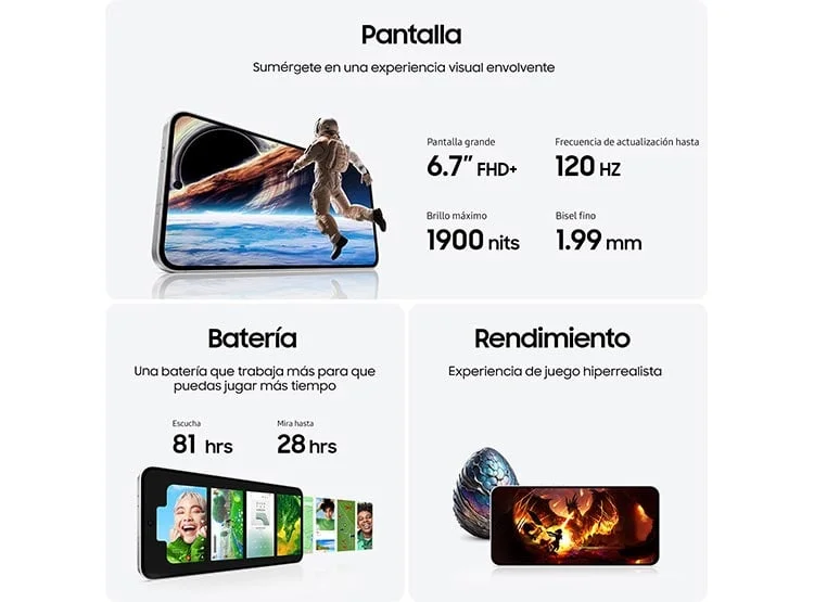 CELULAR SAMSUNG GALAXY S24 FE 256GB 8GB RAM 50MP 6.7” Gris, foto 7