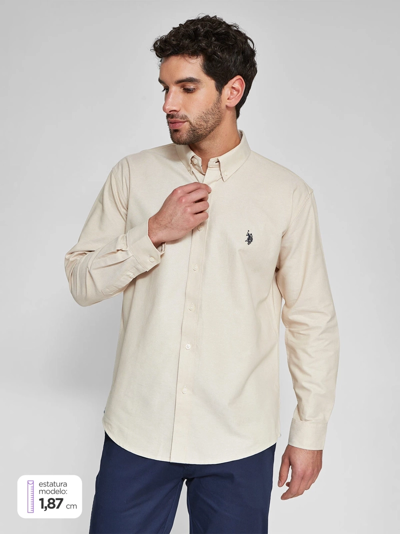 CAMISA HOMBRE US POLO ASSN MANGA LARGA REGULAR - 1