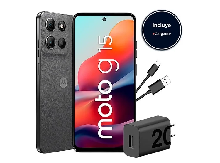 CELULAR MOTOROLA MOTO G15 6.7" 128 GB 4 GB RAM 50 MP + 5 MP (W) + FLICKER MP - 4