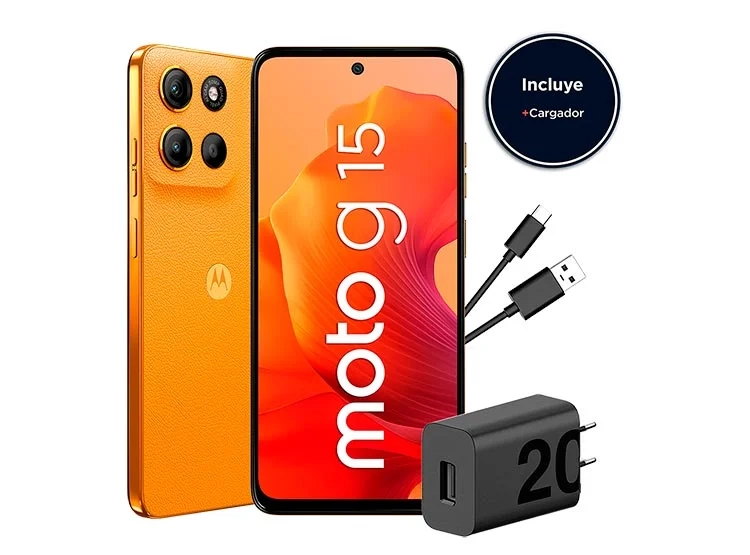 CELULAR MOTOROLA MOTO G15 6.7" 128 GB 4 GB RAM 50 MP + 5 MP (W) + FLICKER MP - 4