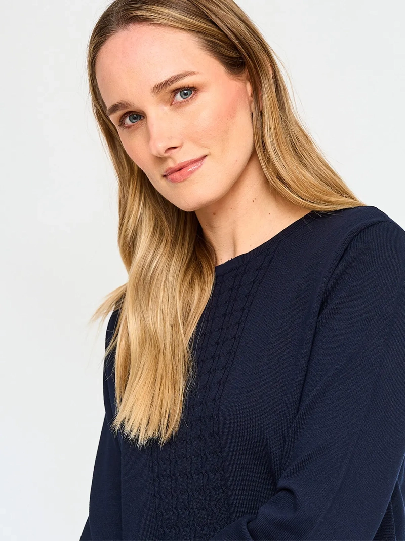 SWEATER MANGA LARGA MUJER CACHAREL CUELLO REDONDO - 3