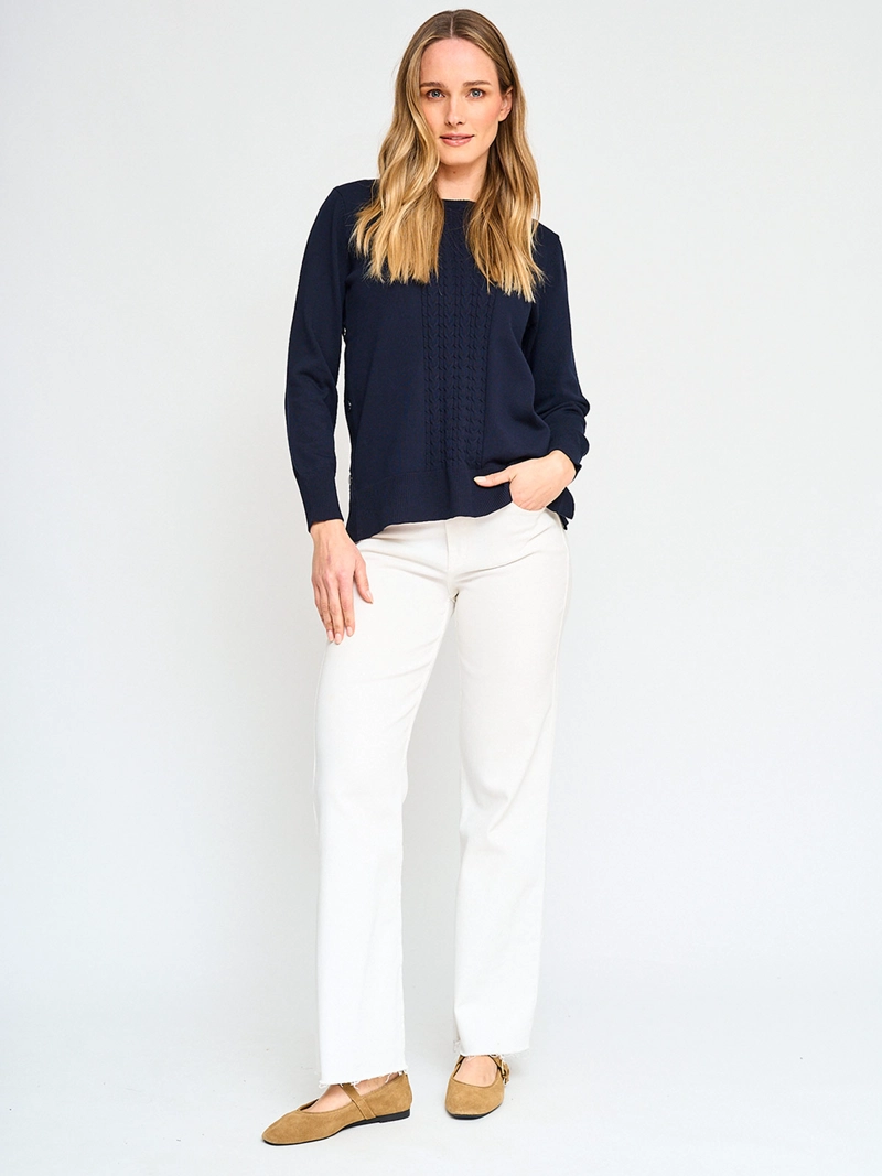 SWEATER MANGA LARGA MUJER CACHAREL CUELLO REDONDO - 4