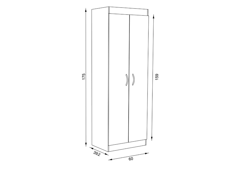 CLOSET STANFORD 2 PUERTAS 1 REPISA CEREZO - 8