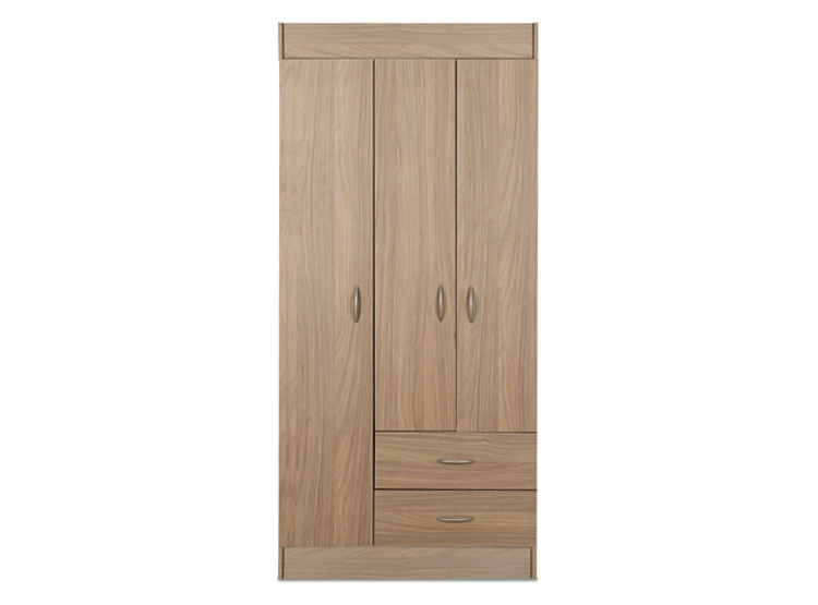 CLOSET STANFORD 3 PUERTAS 2 CAJONES NOGAL - 2