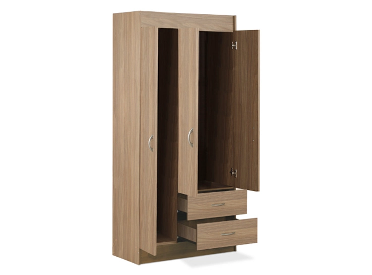 CLOSET STANFORD 3 PUERTAS 2 CAJONES NOGAL - 4