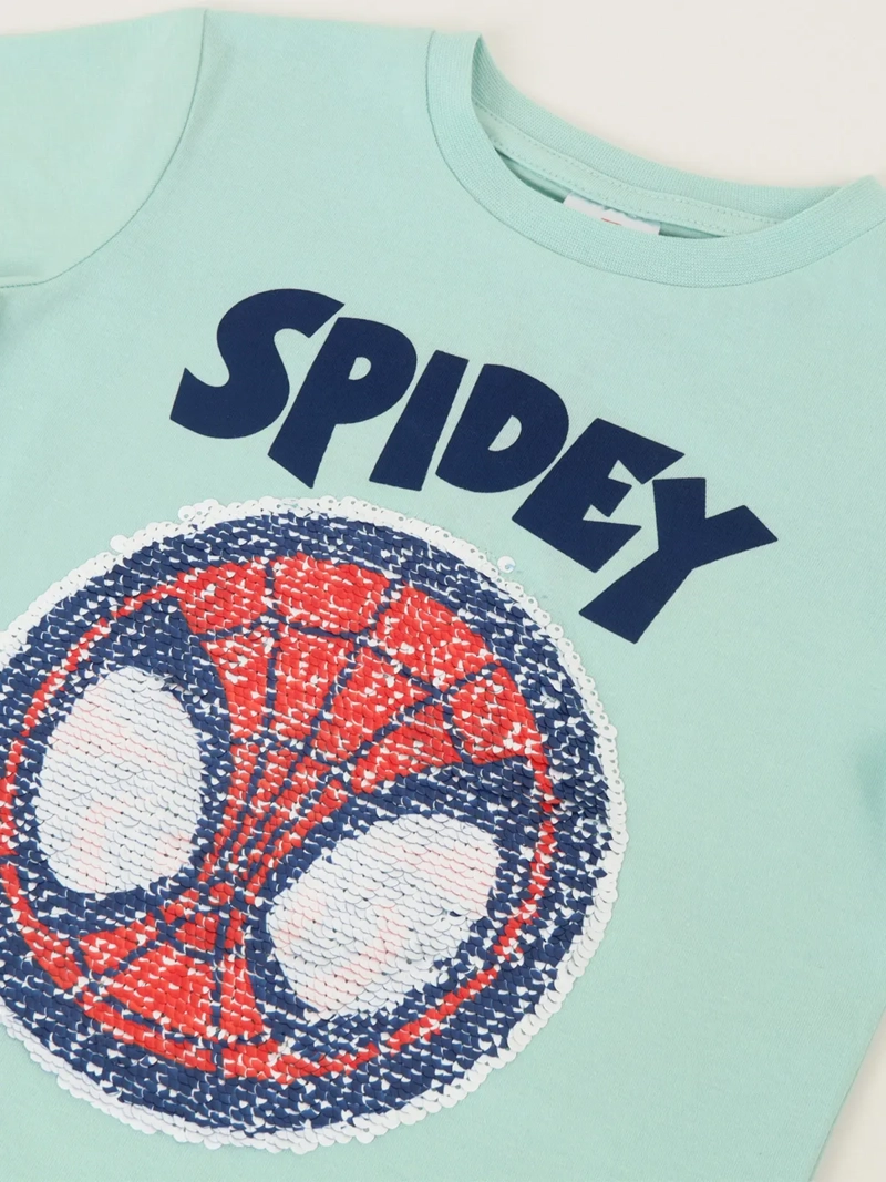 POLERA MANGA CORTA NIÑO SPIDEY TODDLERO DENIM - 3