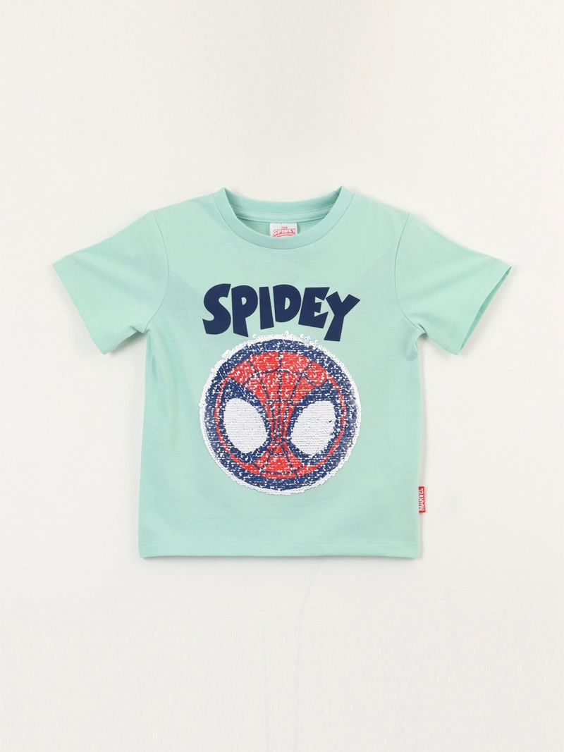 POLERA MANGA CORTA NIÑO SPIDEY TODDLERO DENIM
