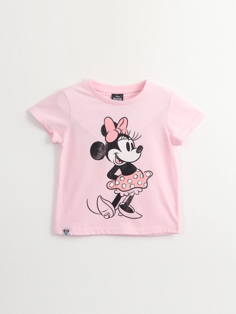 POLERA MANGA CORTA NIÑA MINNIE PERSONAJE GRANDE - 1