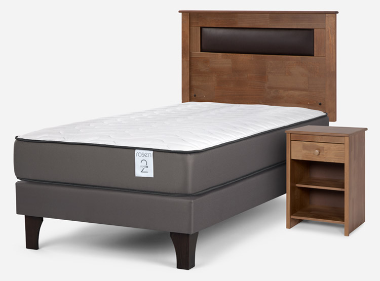 CAMA EUROPEA ROSEN NEW STYLE 2 PLUS 1 PLAZA + SET FERRARA CAFÉ - 2