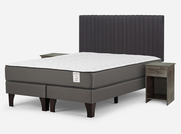 CAMA EUROPEA ROSEN NEW STYLE 2 PLUS 2 PLAZAS B/D + SET LUCIO GRIS - 2