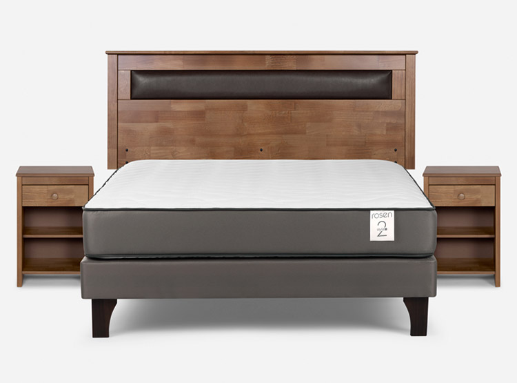 CAMA EUROPEA ROSEN NEW STYLE 2 PLUS 2 PLAZAS B/N + SET FERRARA CAFÉ - 1