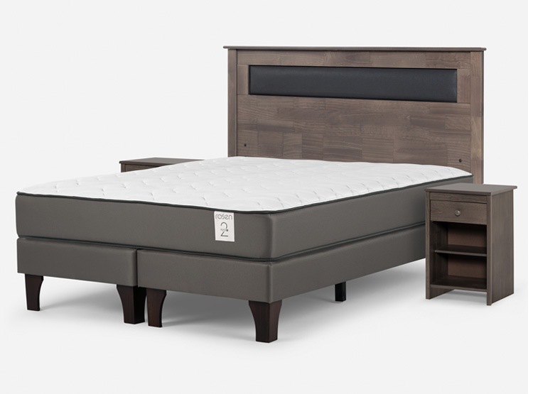 CAMA EUROPEA ROSEN NEW STYLE 2 PLUS KING B/D + SET FERRARA GRIS - 2