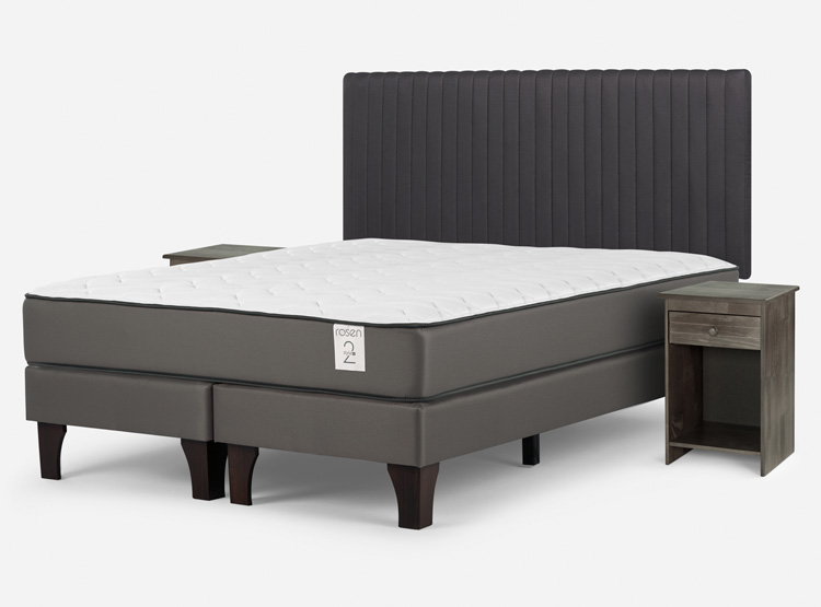 CAMA EUROPEA ROSEN NEW STYLE 2 PLUS KING B/D + SET LUCIO GRIS - 2
