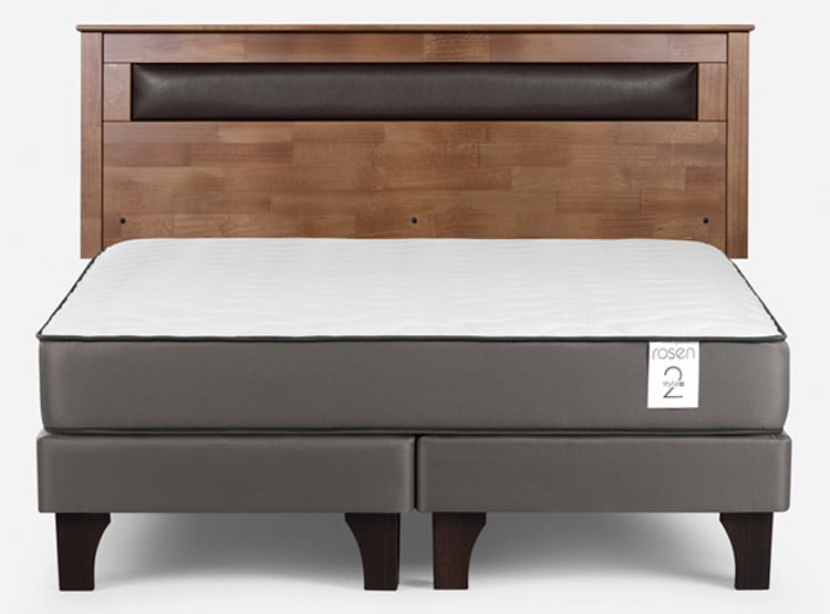 CAMA EUROPEA ROSEN NEW STYLE 2 PLUS KING B/D + RESPALDO FERRARA CAFÉ - 1