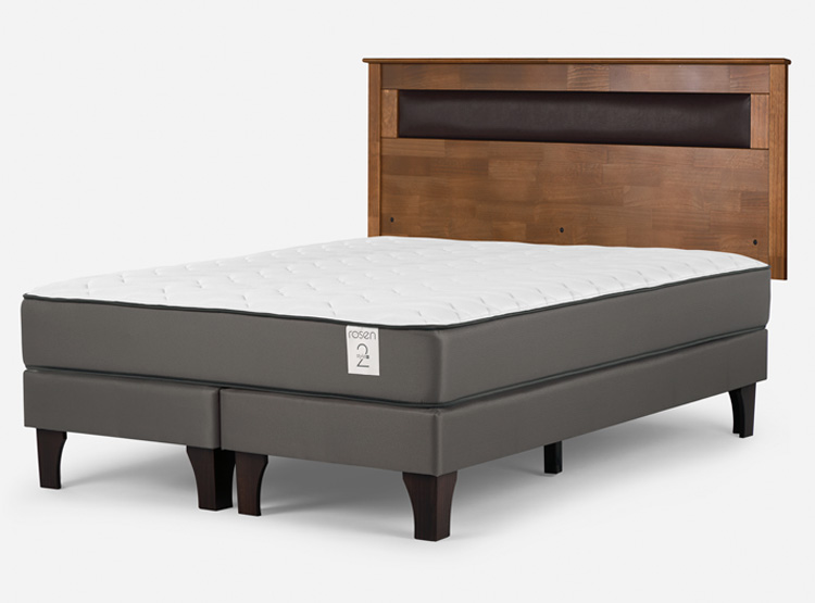 CAMA EUROPEA ROSEN NEW STYLE 2 PLUS KING B/D + RESPALDO FERRARA CAFÉ - 2