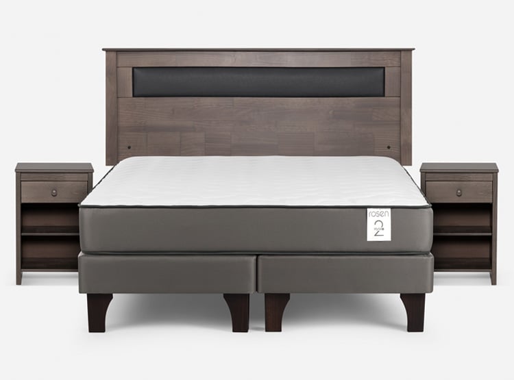CAMA EUROPEA ROSEN NEW STYLE 2 PLUS 2 PLAZAS B/D + SET FERRARA GRIS - 1