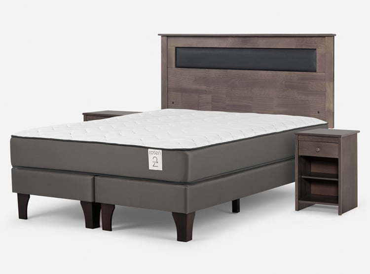 CAMA EUROPEA ROSEN NEW STYLE 2 PLUS 2 PLAZAS B/D + SET FERRARA GRIS - 2