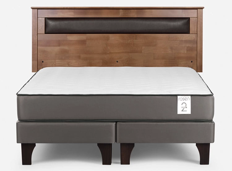CAMA EUROPEA ROSEN NEW STYLE 2 PLUS 2 PLAZAS B/D + RESPALDO FERRARA - 1