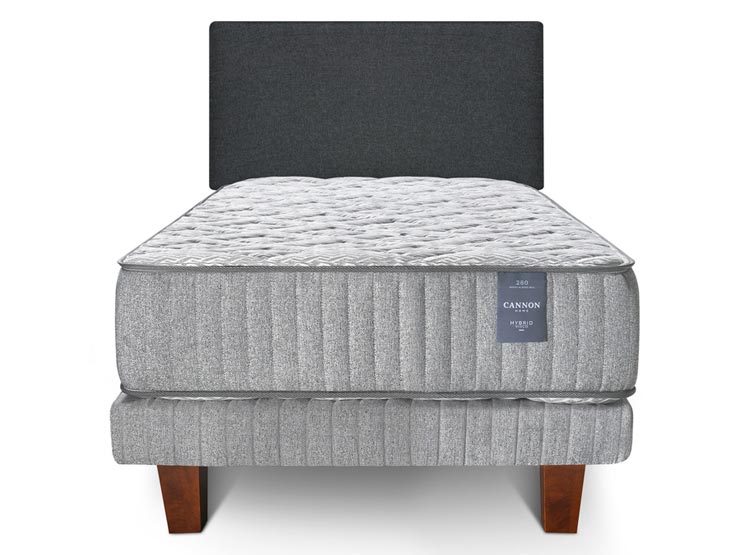 CAMA EUROPEA CANON HYBRID VISCO 1.5PL + RESPALDO WALL MARENGO - 1