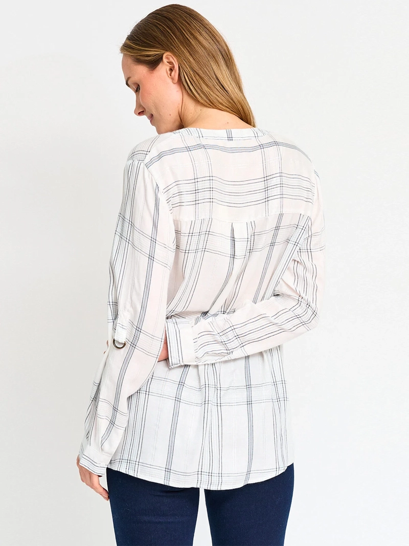 BLUSA MANGA LARGA MUJER AZIZ ESCOCESA - 2