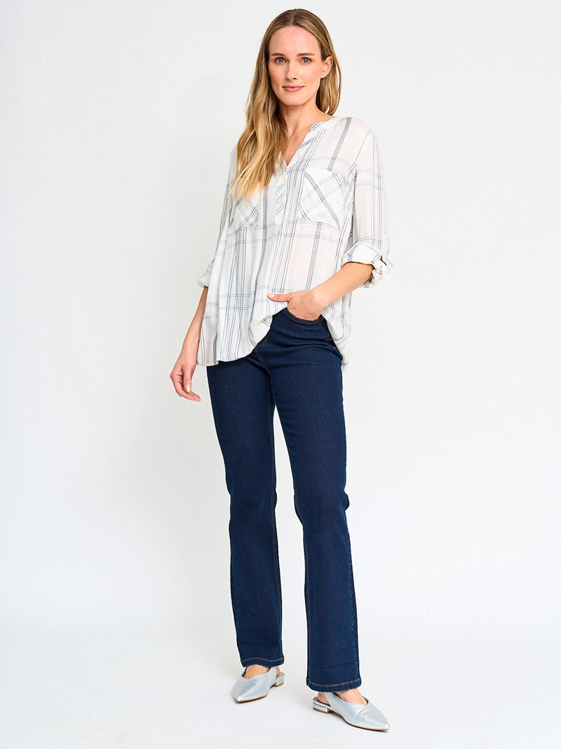 BLUSA MANGA LARGA MUJER AZIZ ESCOCESA - 4