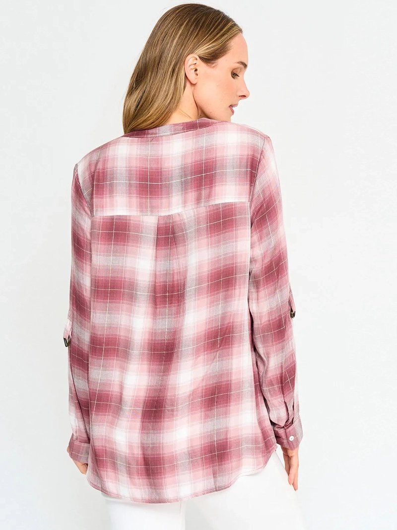 BLUSA MANGA LARGA MUJER AZIZ ESCOCESA - 2