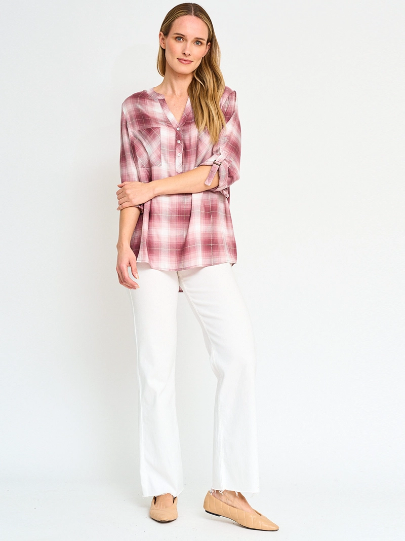 BLUSA MANGA LARGA MUJER AZIZ ESCOCESA - 4