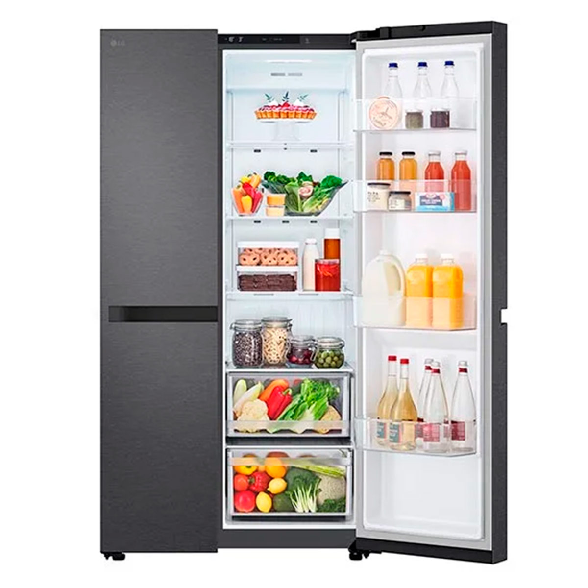 REFRIGERADOR SIDE BY SIDE LG GS66BPM 664L NO FROST GRAFITO - 6