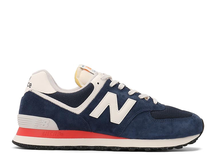 ZAPATILLAS UNISEX NEW BALANCE URBANAS AZUL U 574 VPN CUERO - 1