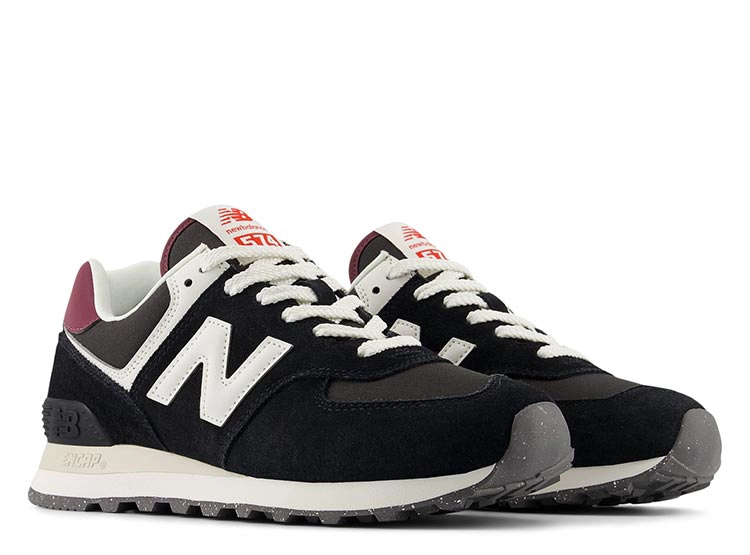 ZAPATILLAS MUJER NEW BALANCE URBANAS NEGRO WL 574 WBE CUERO - 2