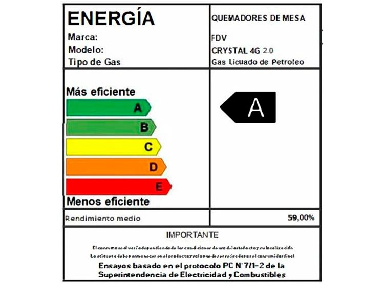 ENCIMERA A GAS FDV 4 QUEMADORES CRYSTAL - 5