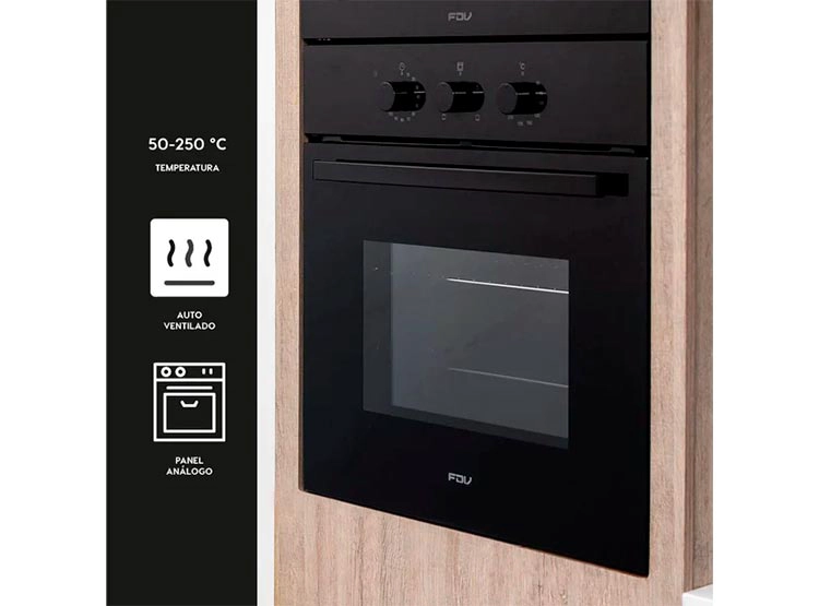 HORNO ELÉCTRICO FDV EMPOTRABLE 57 L DESIGN BLACK - 3