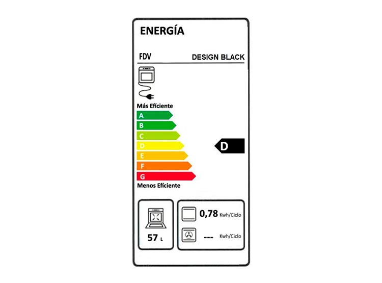HORNO ELÉCTRICO FDV EMPOTRABLE 57 L DESIGN BLACK - 5